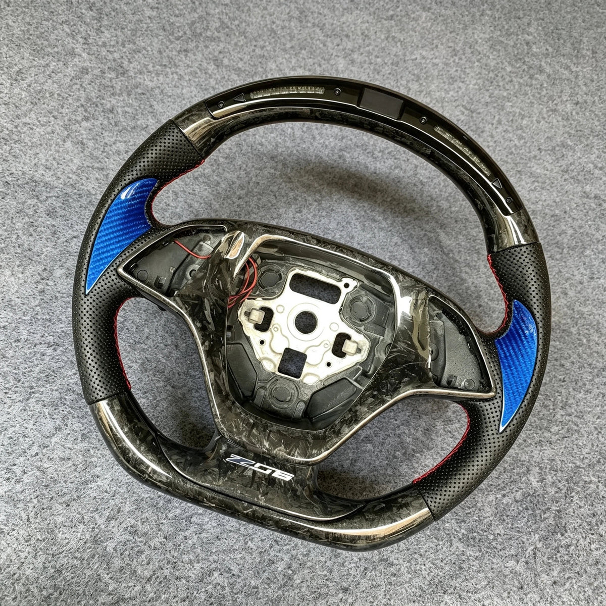 LED Forged Carbon Fiber Steering Wheel Fits Corvette C7 2014-2019