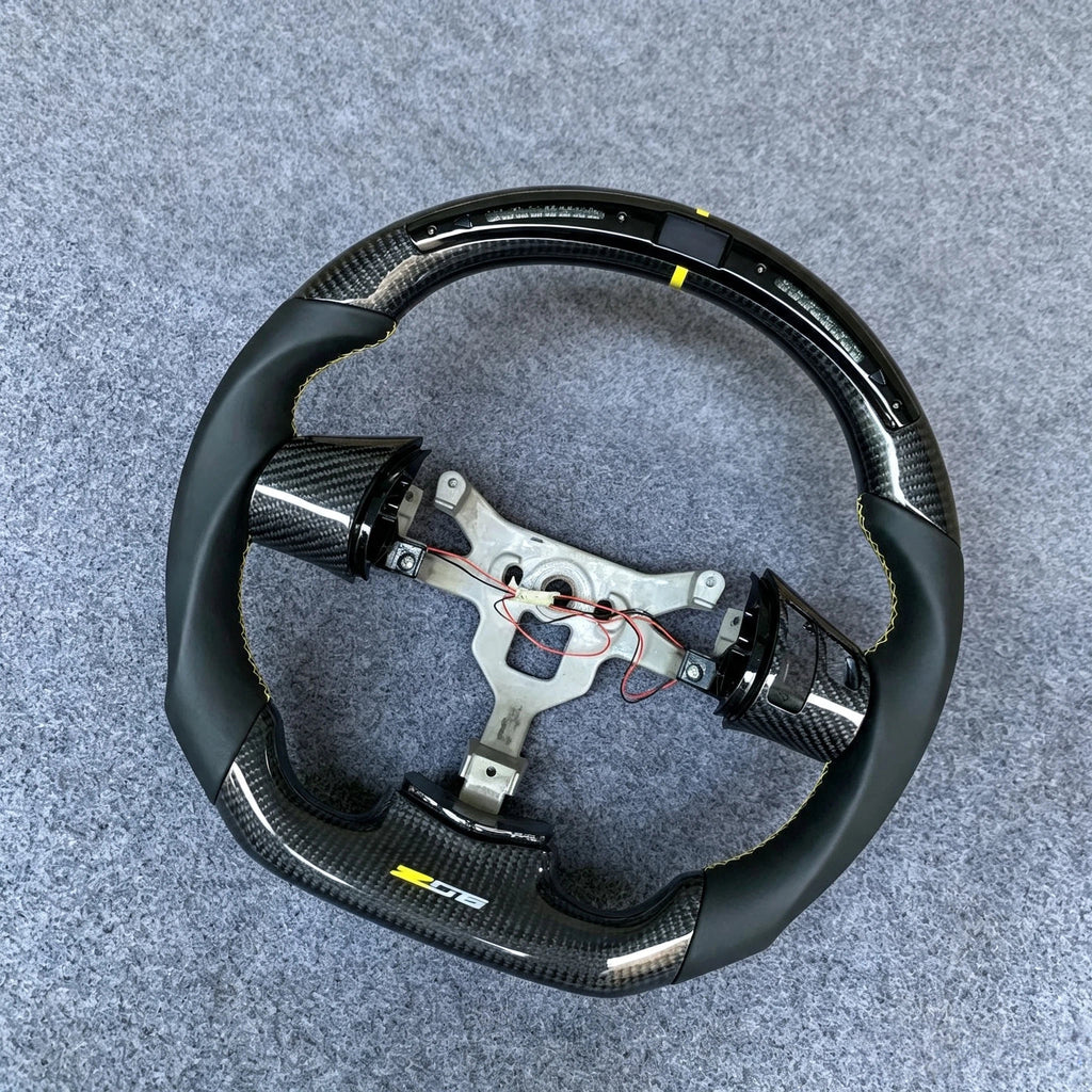 LED Carbon Fiber Steering Wheel Fits Corvette C6 Z06 2006-2013