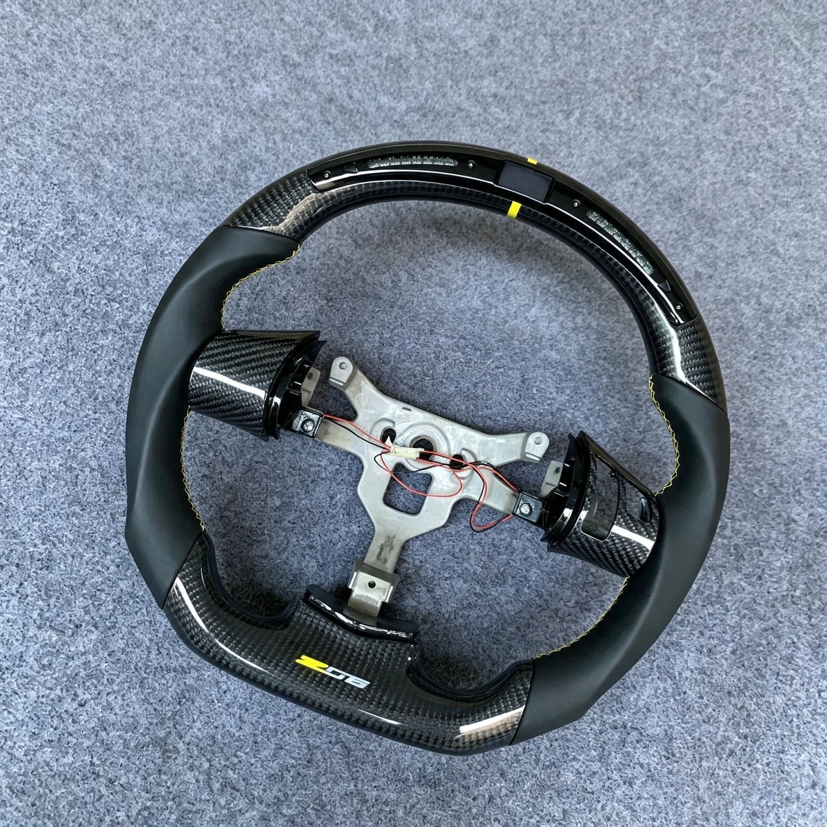 LED Carbon Fiber Steering Wheel Fits Corvette C6 Z06 2006-2013