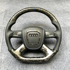 Forged Carbon Fiber Steering Wheel Fits Audi A4 S4 RS4 B7 2005-2008