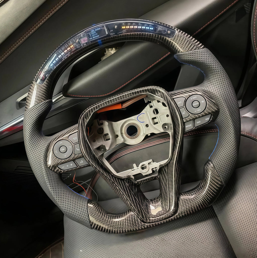 Carbon Fiber LED Steering Wheel for 12th Gen Toyota Corolla