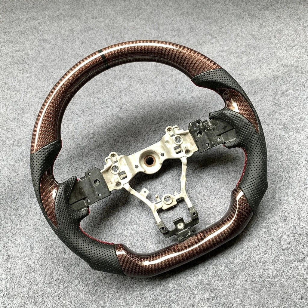 Red Carbon Fiber Steering Wheel Fits Subaru WRX STI 2015-2021