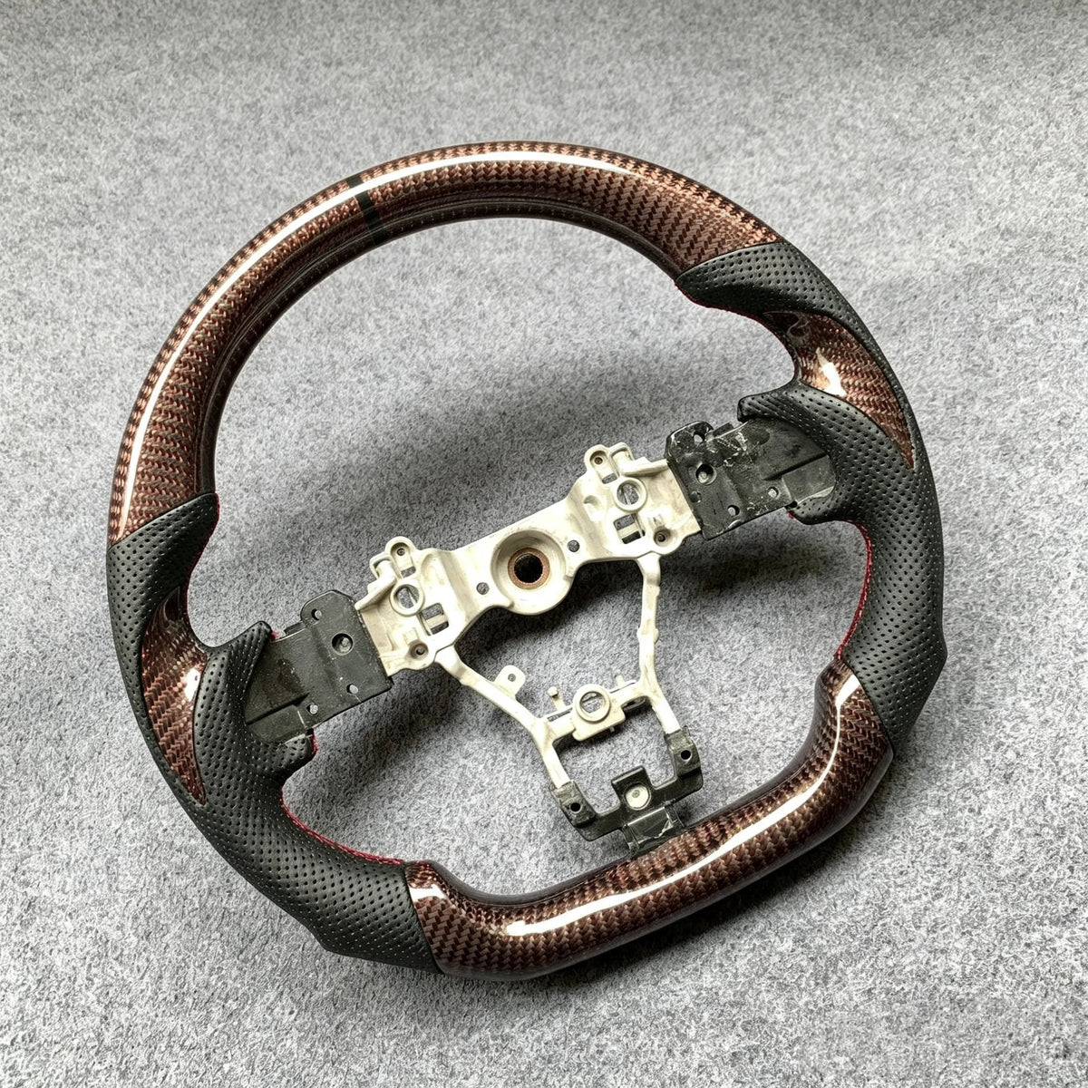 Red Carbon Fiber Steering Wheel Fits Subaru WRX STI 2015-2021