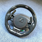 LED Forged Carbon Fiber Steering Wheel For Lexus IS250 IS350 2014–2026