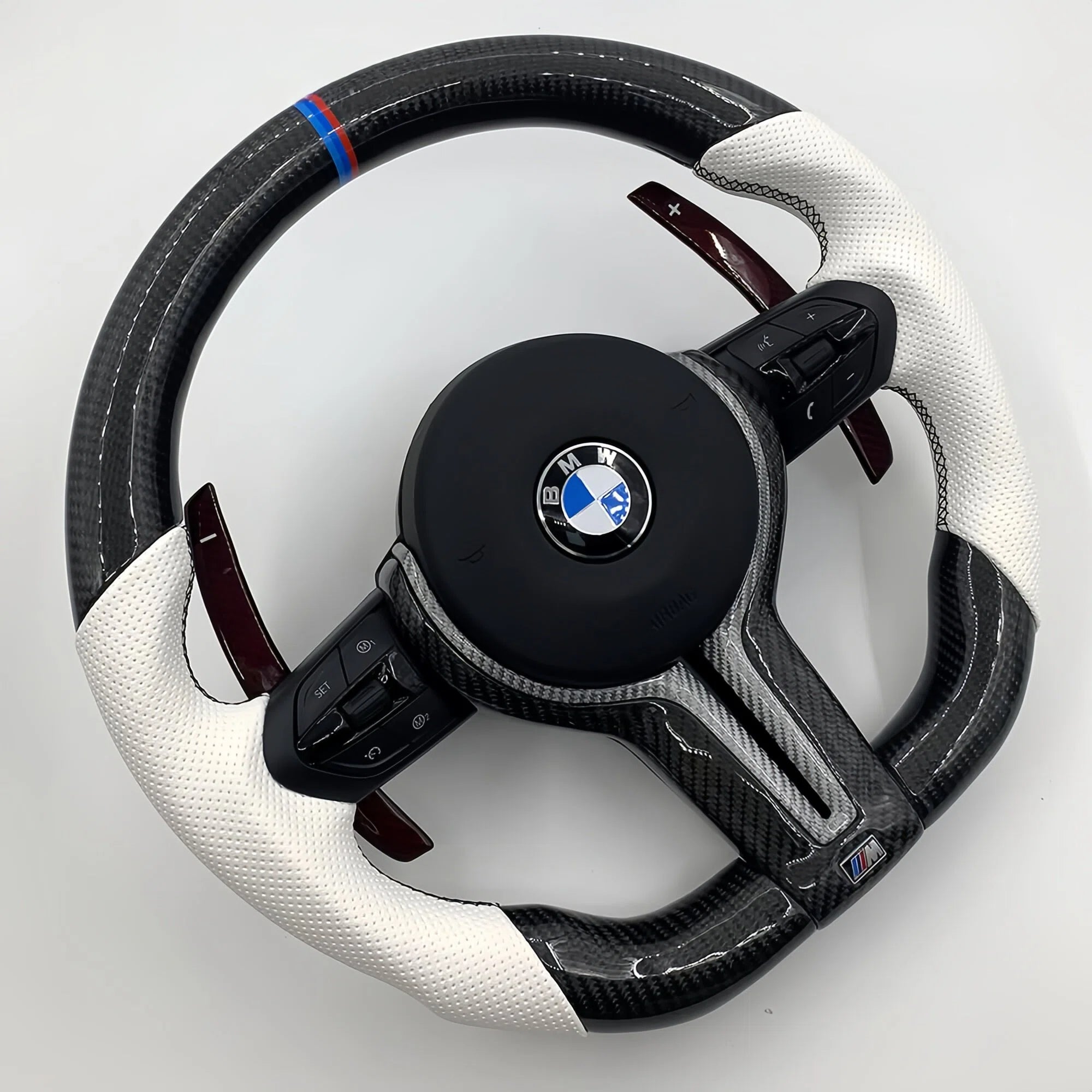 BMW F-Chassis Carbon Fiber Steering Wheel, Fits 3/4/5/6/7 Series & X3-X6
