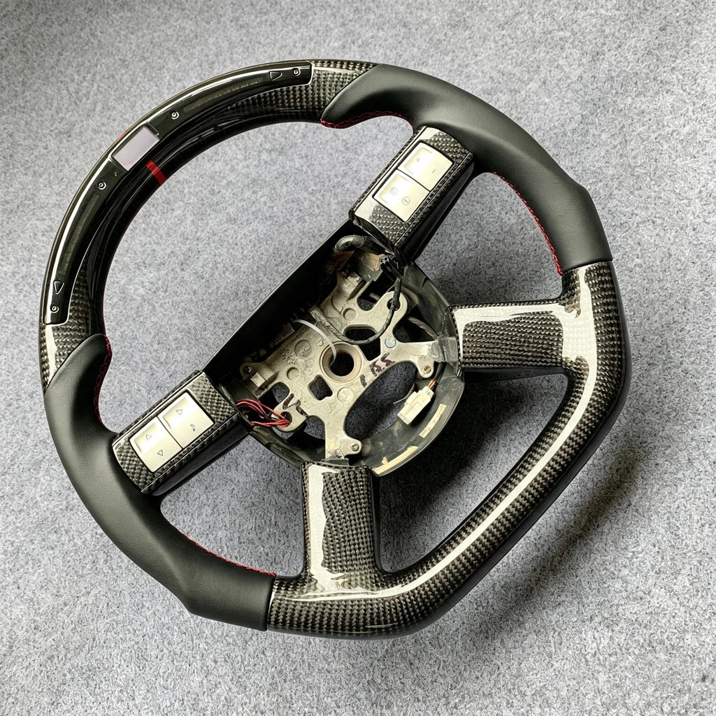 LED Carbon Fiber Steering Wheel Fits 2005-2010 Dodge Charger Challenger Chrysler 300 C SRT