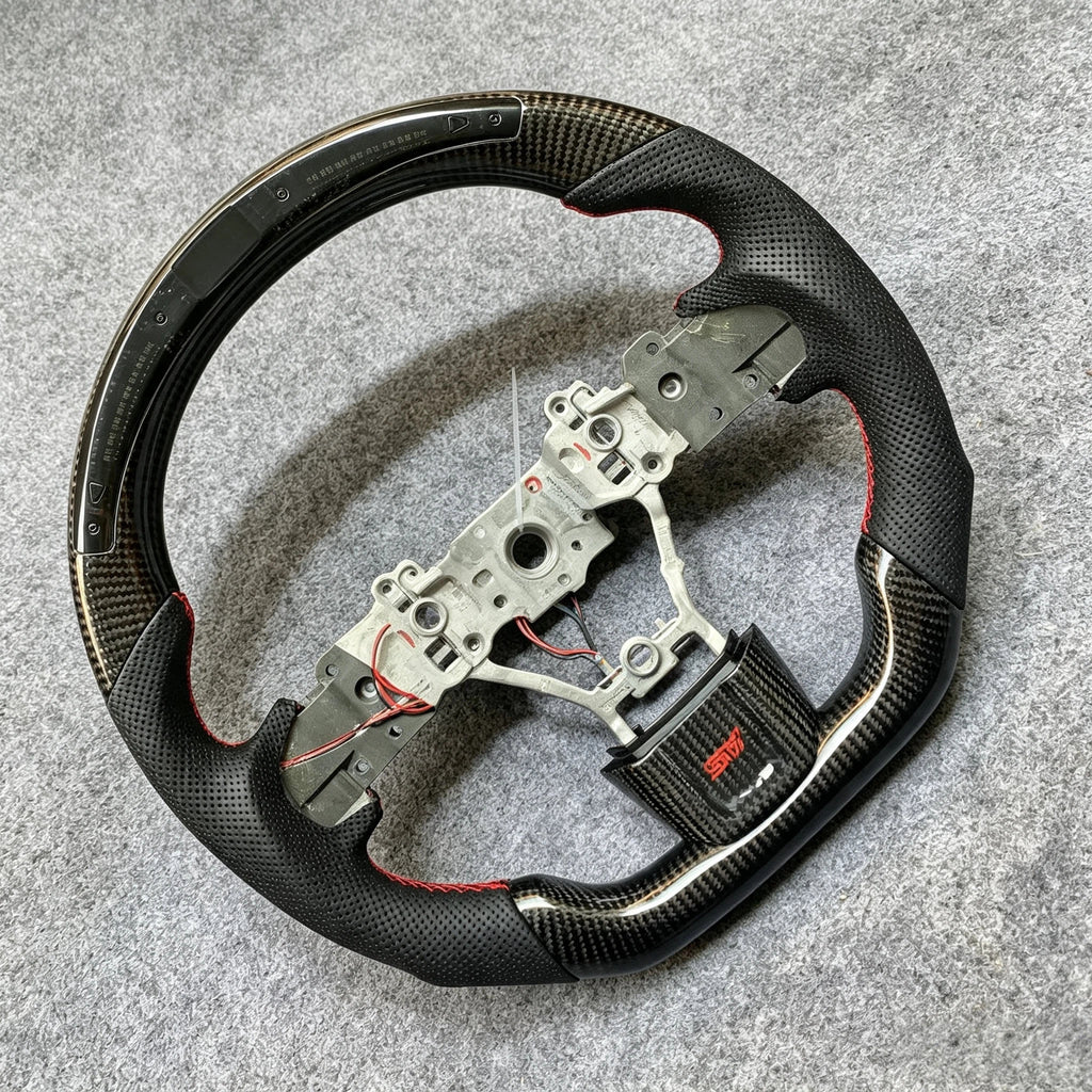 LED Carbon Fiber Steering Wheel Fits Subaru WRX / STI 2015+
