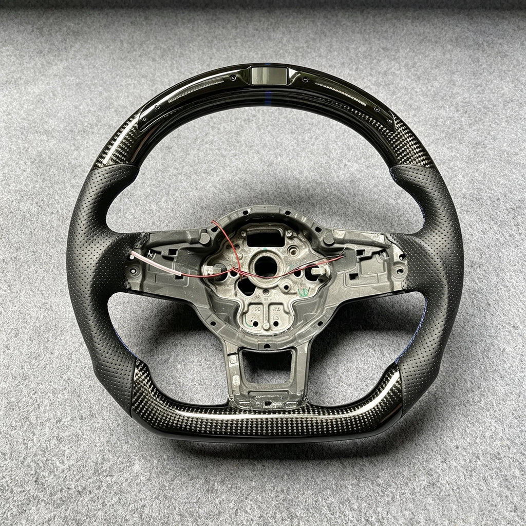 LED Carbon Fiber Steering Wheel Fits VW MK7 GTI R Jetta