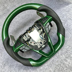 Green Carbon Fiber Steering Wheel Fits Ford Fusion, Mondeo, Edge 2013-2020