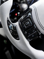 Silver Flakes Forged Carbon Fiber Steering Wheel Fits Lexus NX200T IS 250 350