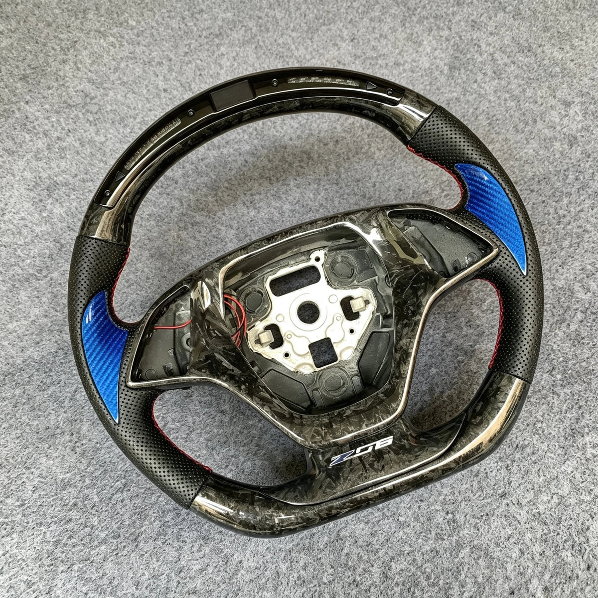 LED Forged Carbon Fiber Steering Wheel Fits Corvette C7 2014-2019