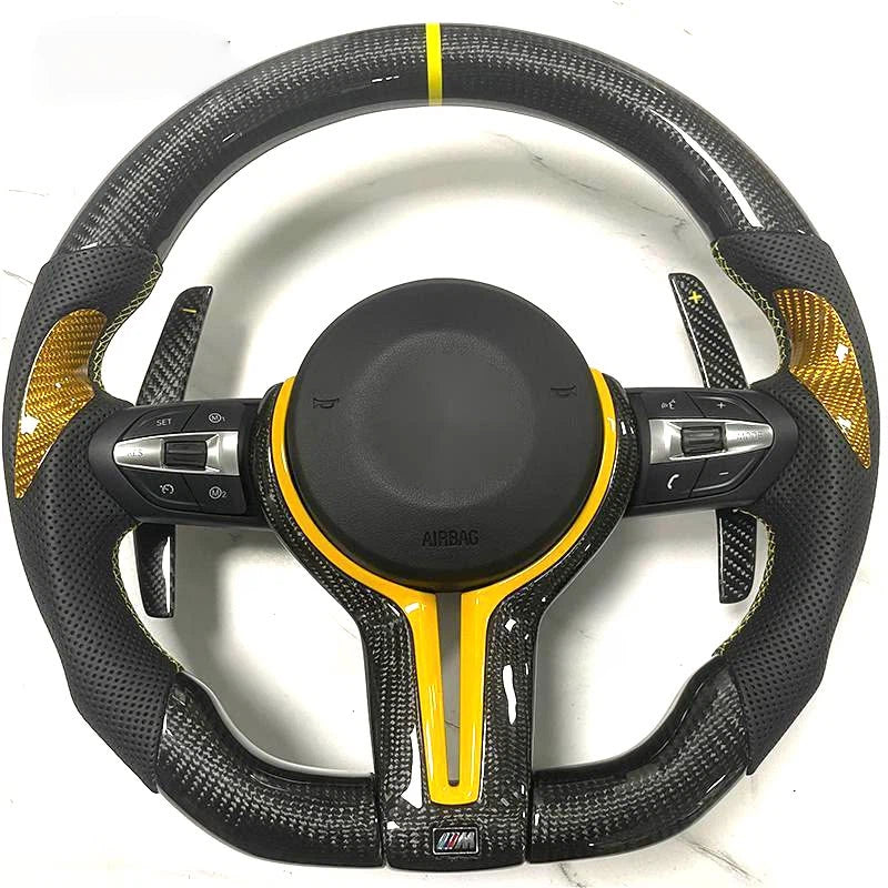 Carbon Fiber Steering Wheel Fits BMW M2 M3 M4 M5 M6, F10 F30 and X1-X6 Series