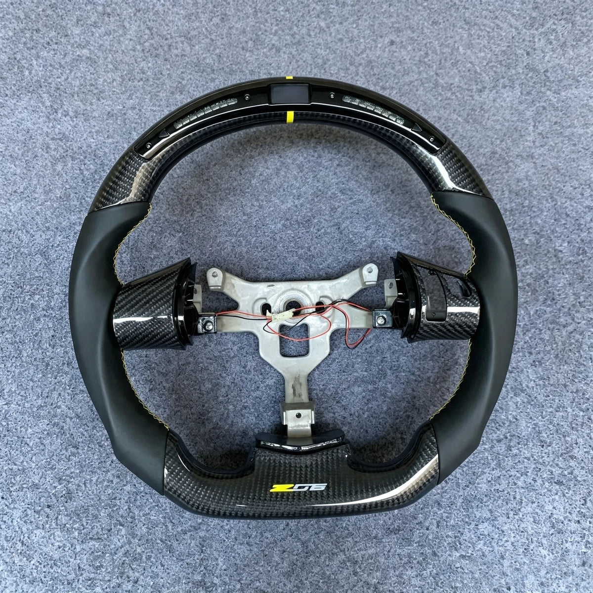 LED Carbon Fiber Steering Wheel Fits Corvette C6 Z06 2006-2013