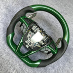 Green Carbon Fiber Steering Wheel Fits Ford Fusion, Mondeo, Edge 2013-2020