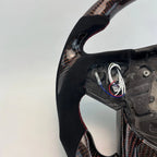 Red Reflective Carbon Fiber LED Steering Wheel For Toyota GR Supra A90