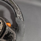 LED Forged Carbon Fiber Steering Wheel with Alcantara Grips, Fits BMW 3 Series G20/G28, G80 M3 & F82 M4
