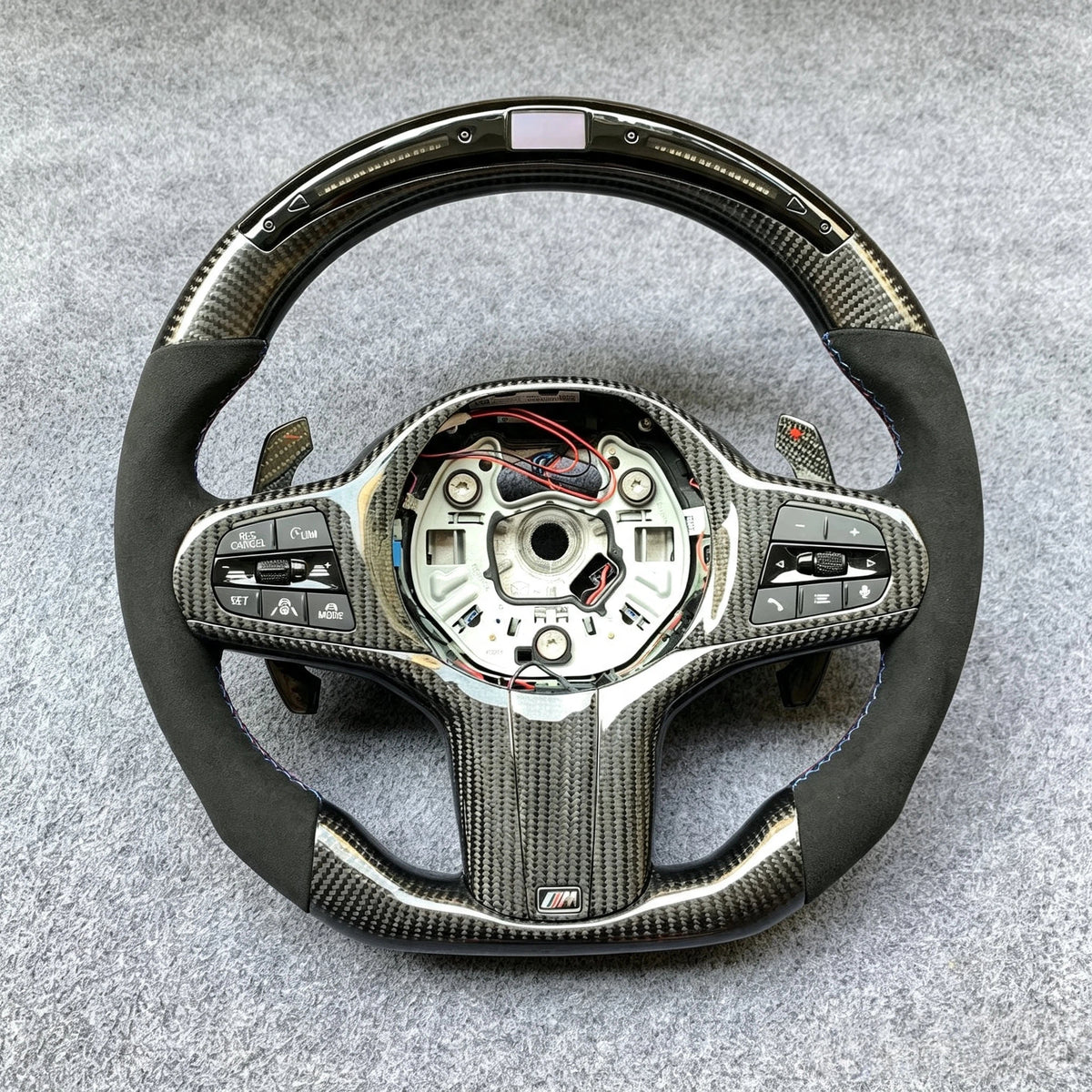 LED Carbon Fiber Steering Wheel Fits BMW 1 2 3 4 M Series F4X G2X F8X G80 2016+