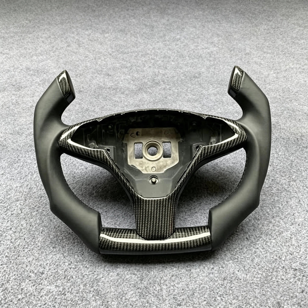 F1 Shape Carbon Fiber Steering Wheel For Tesla Model S / X