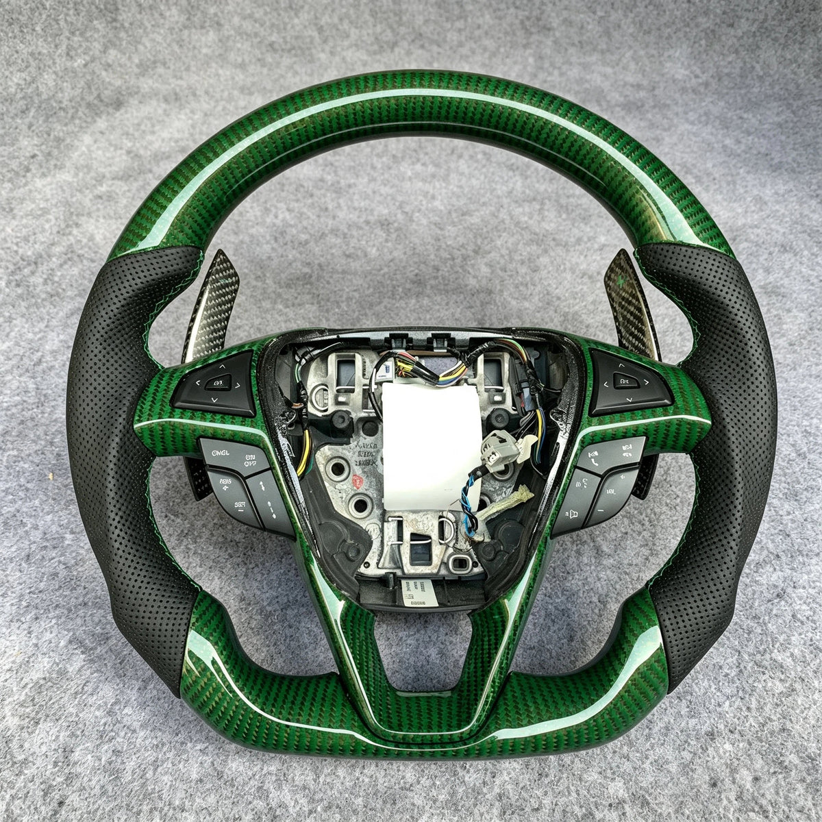 Green Carbon Fiber Steering Wheel Fits Ford Fusion, Mondeo, Edge 2013-2020