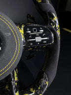 809 AMG Gold Foil Forged Carbon Fiber Steering Wheel Fits Mercedes W205 C-Class, W213 E-Class, X253 GLC & C257 CLS