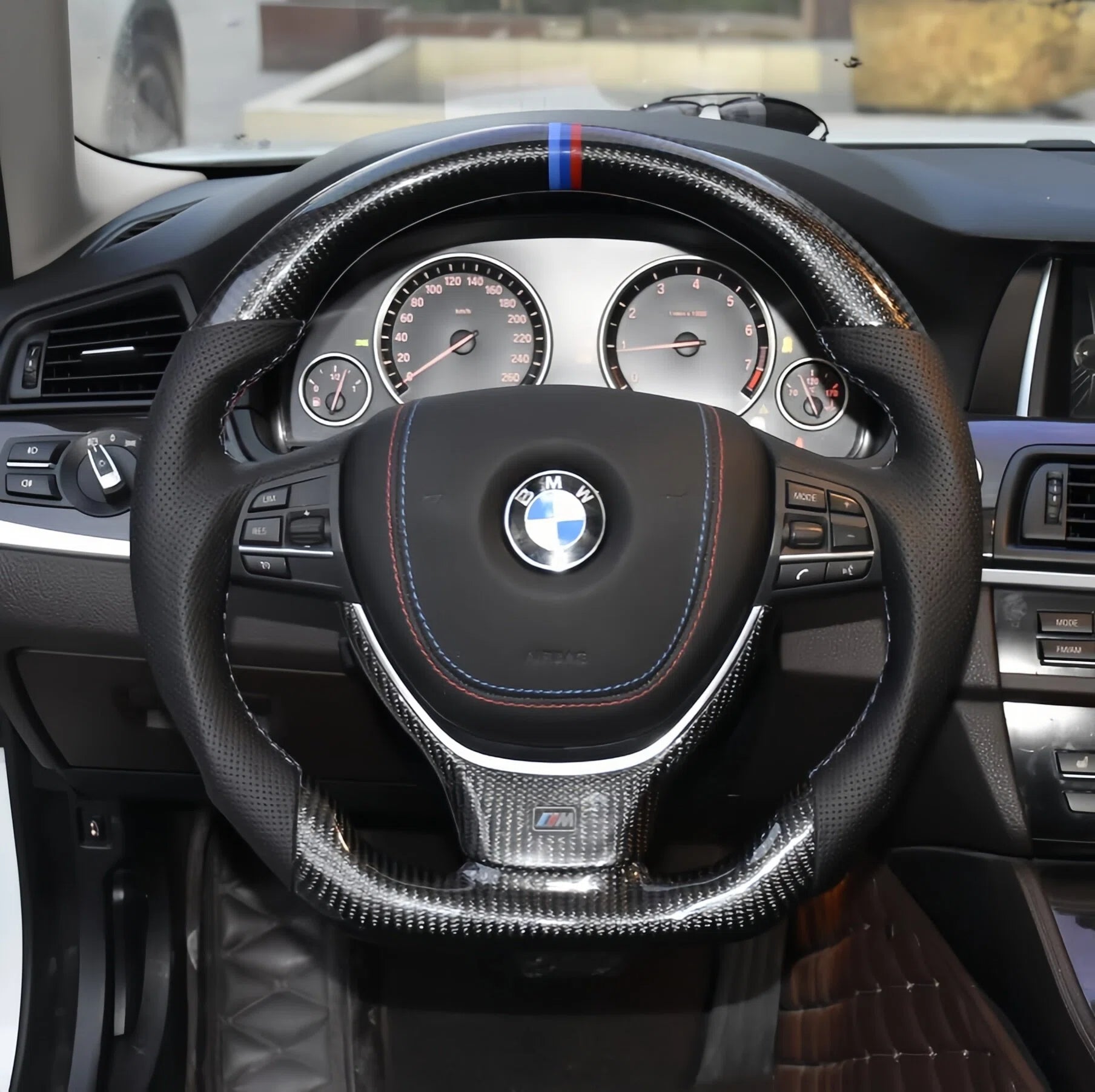 Carbon Fiber Flat Bottom Steering Wheel For BMW 4 Series
