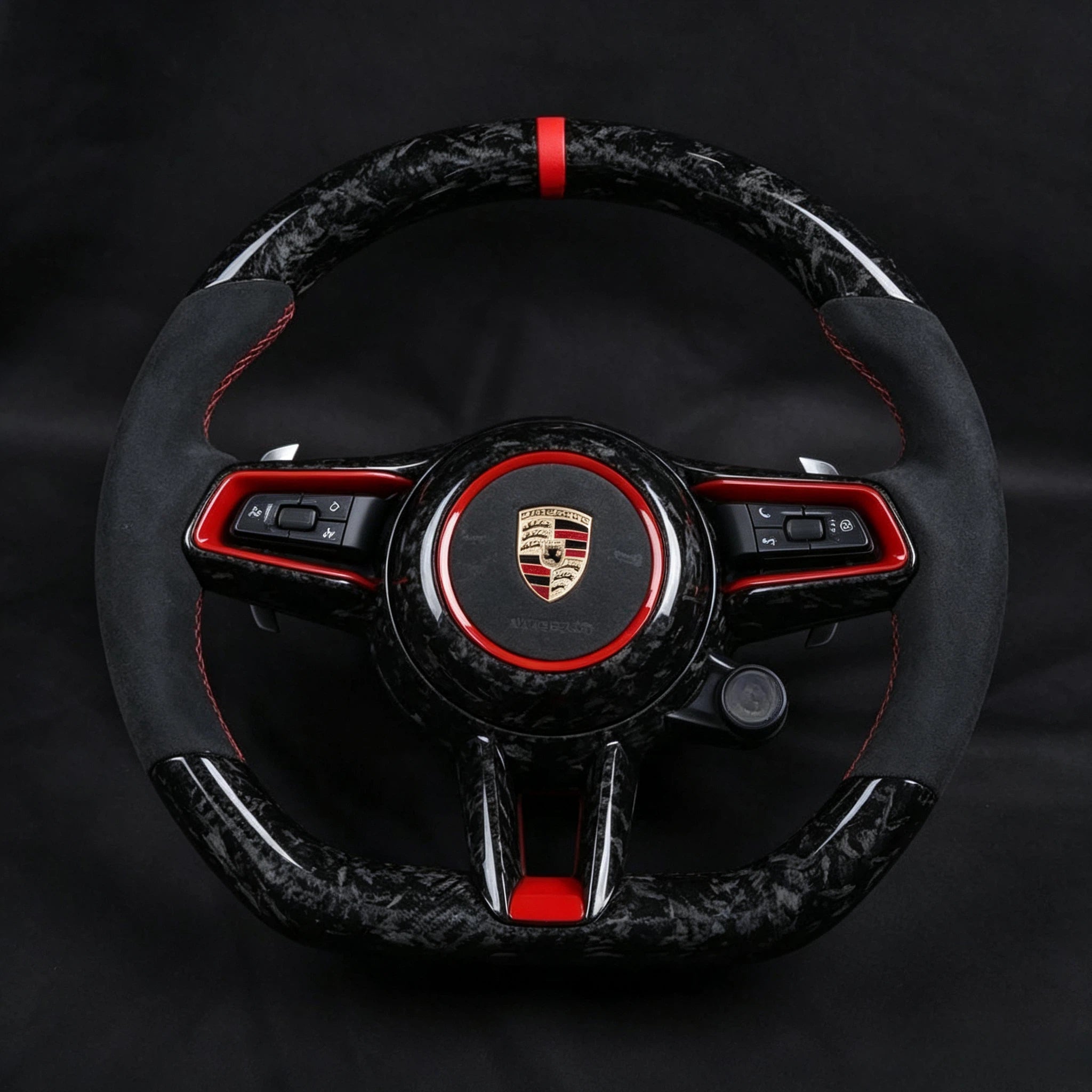 Carbon Fiber Steering Wheel Fits Porsche 992 (911), 982 (718 Cayman/Boxster), 971.2 (Panamera)