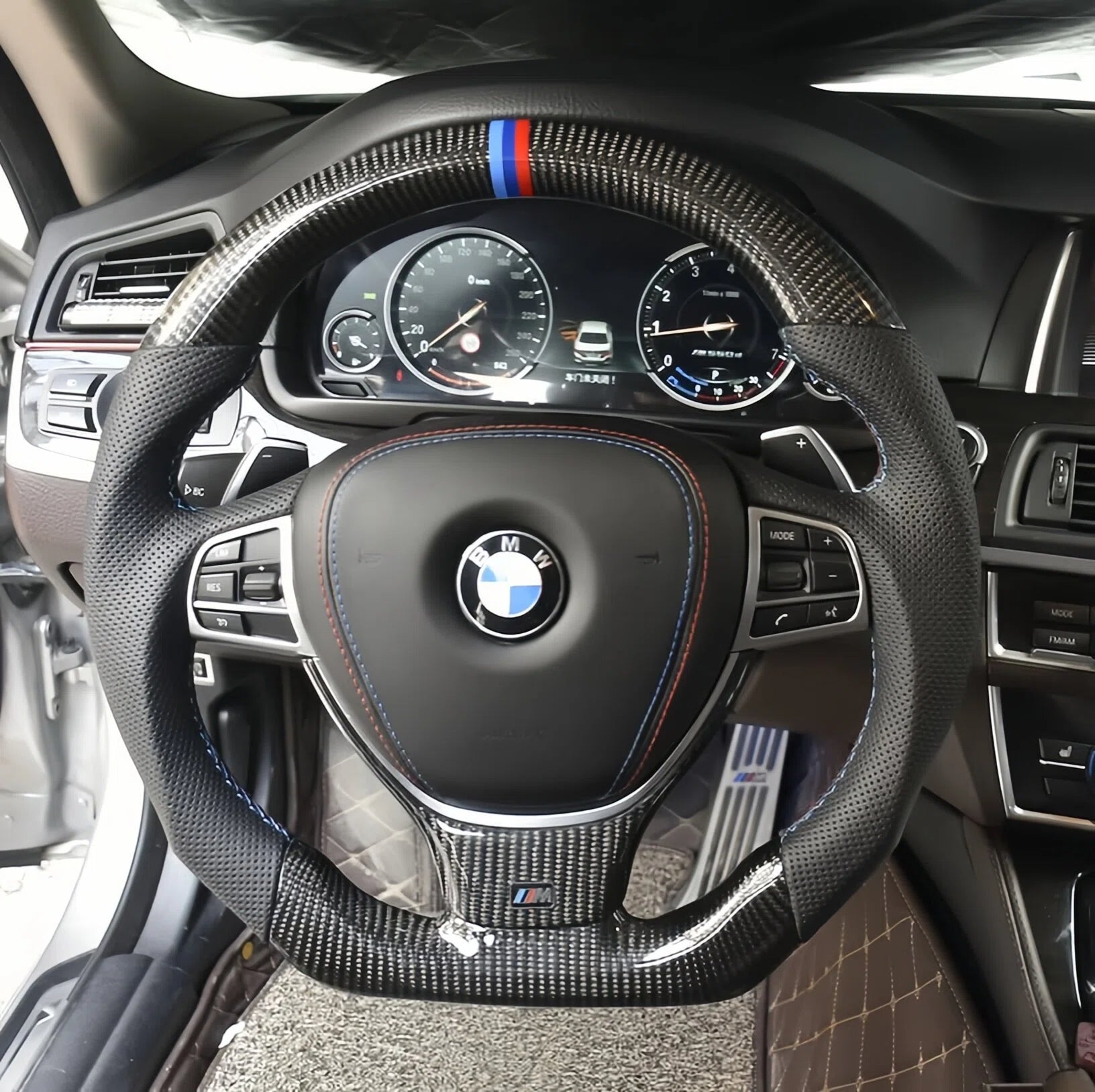 Carbon Fiber Flat Bottom Steering Wheel For BMW 4 Series