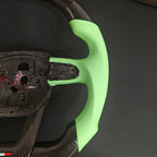 LED Carbon Fiber Steering Wheel with Light Green Perforated Leather, Fits Lamborghini Urus 2018–2026