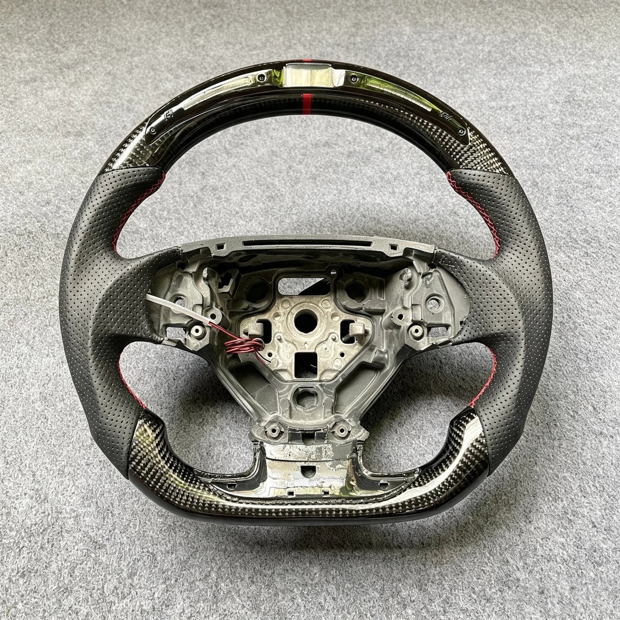 LED Carbon Fiber Steering Wheel For Chevrolet Camaro ZL1