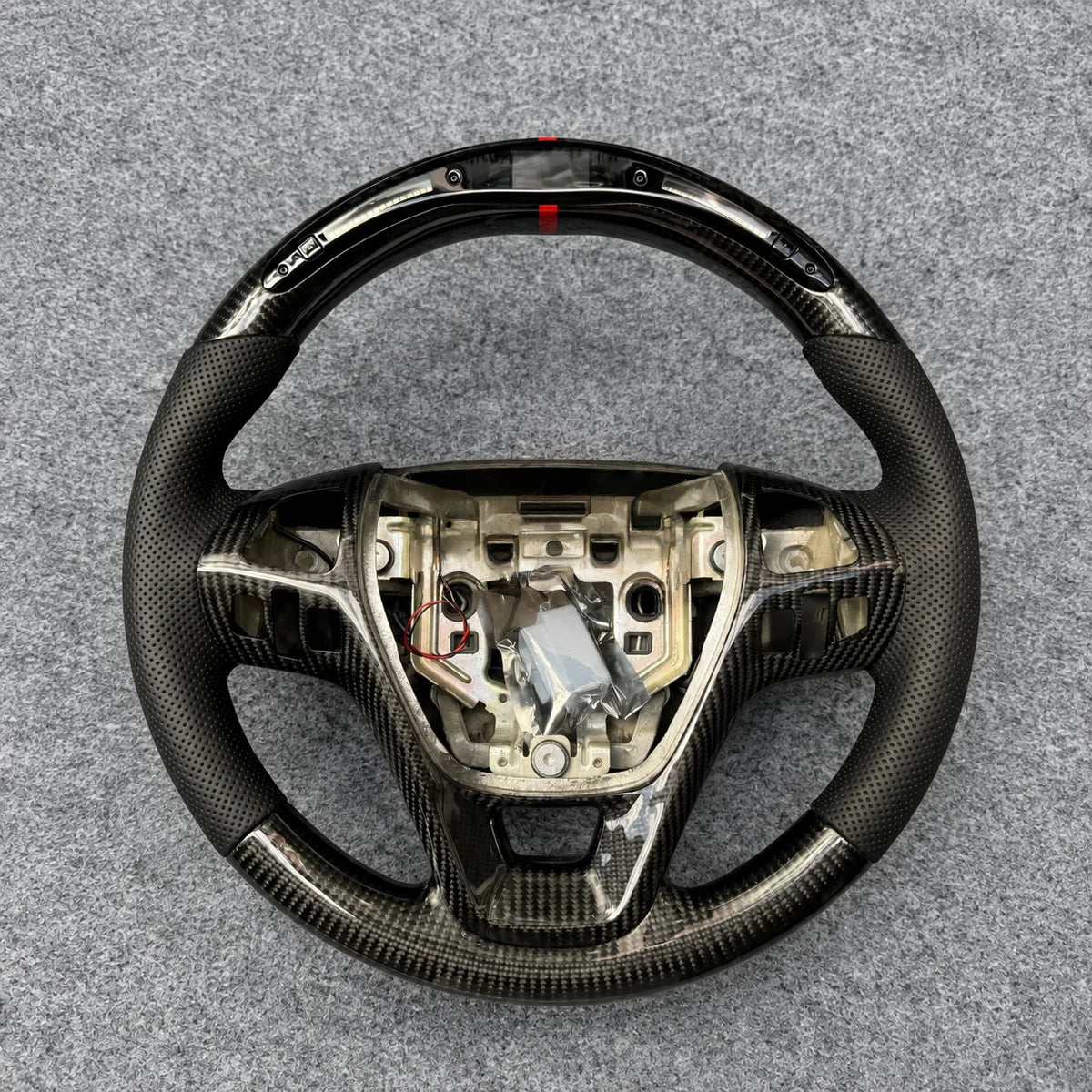 LED Carbon Fiber Steering Wheel Fits 2013–2019 Ford Taurus, Edge, Explorer, Flex
