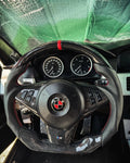 Carbon Fiber Steering Wheel Fits BMW 3 Series (E90/E91/E92/E93, 2005-2013)  1 Series (E82/E88, 2007-2013)