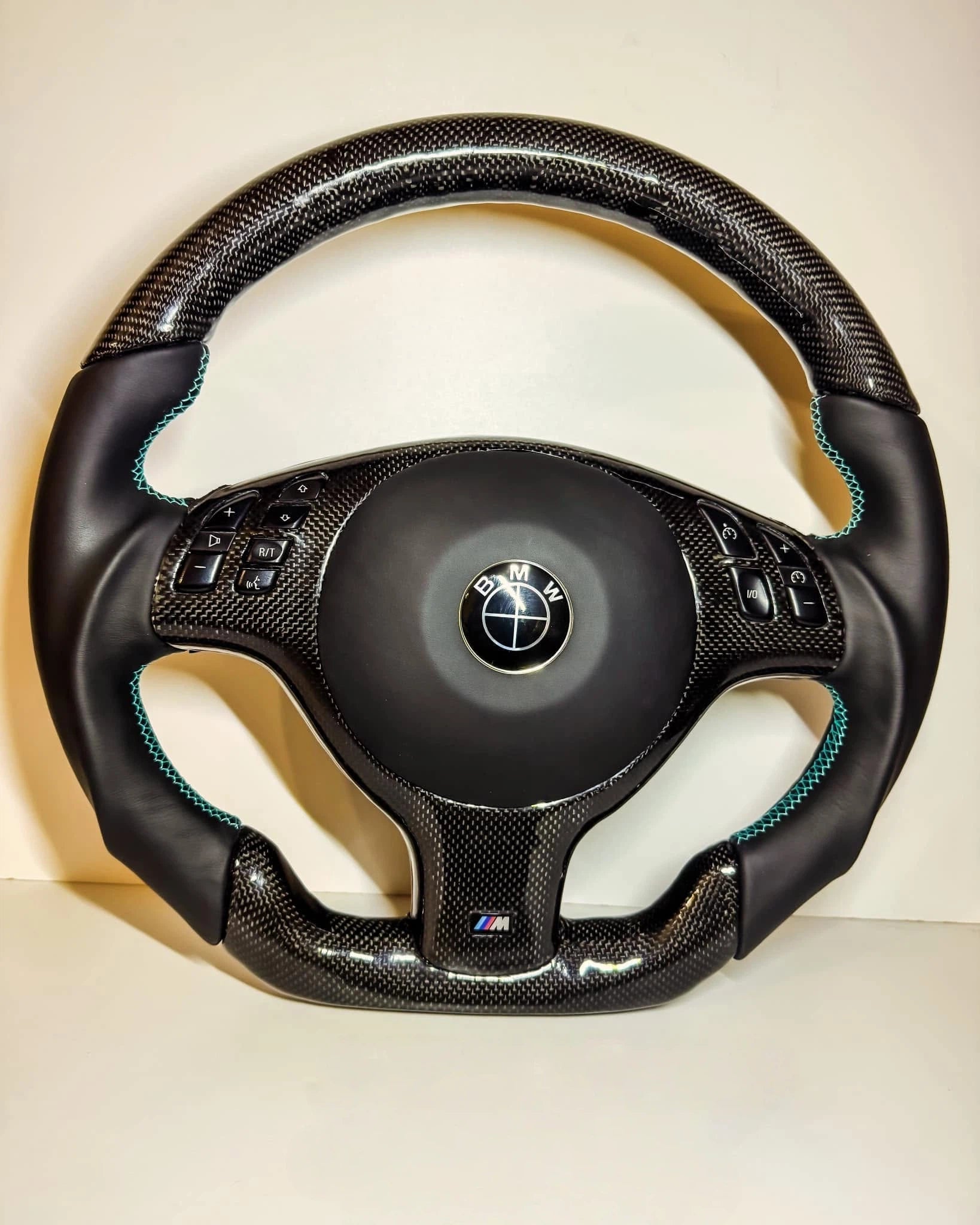 Carbon Fiber Steering Wheel Fits BMW M3 (E46), M5 (E39), X5 (E53)