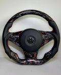 Red Forged Carbon Fiber Steering Wheel Fits BMW X1 E84