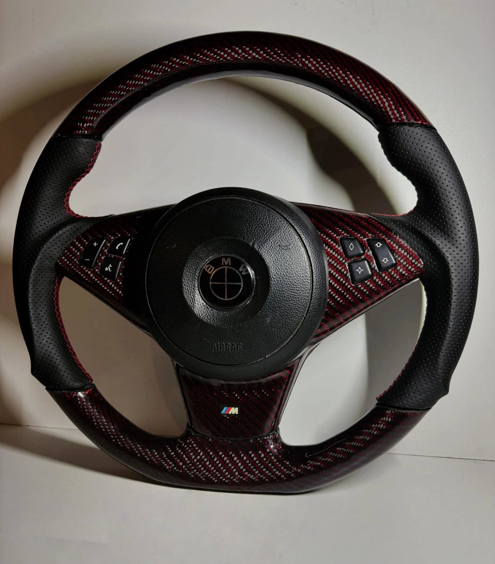 Carbon Fiber Steering Wheel Fits BMW E90 E91 E92 E93