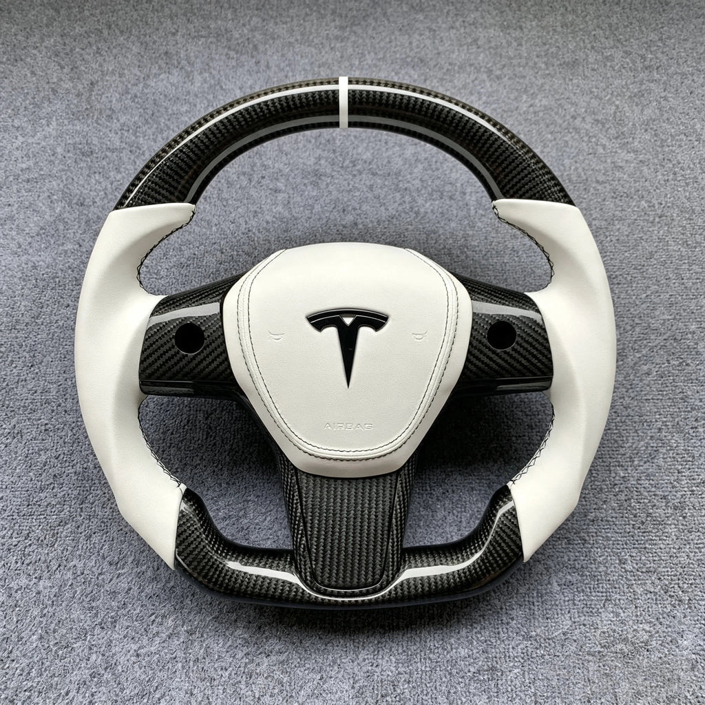 Custom Carbon Fiber Steering Wheel for Tesla Model 3 / Model Y