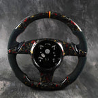 German Tricolor Forged Carbon Fiber Steering Wheel For Porsche Boxster 981