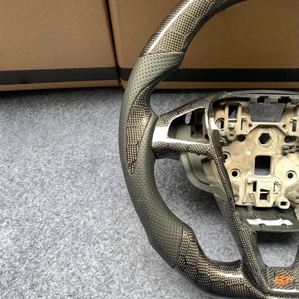 Honeycomb Carbon Fiber Steering Wheel Fits Ford Fusion Mondeo Edge 2013-2020