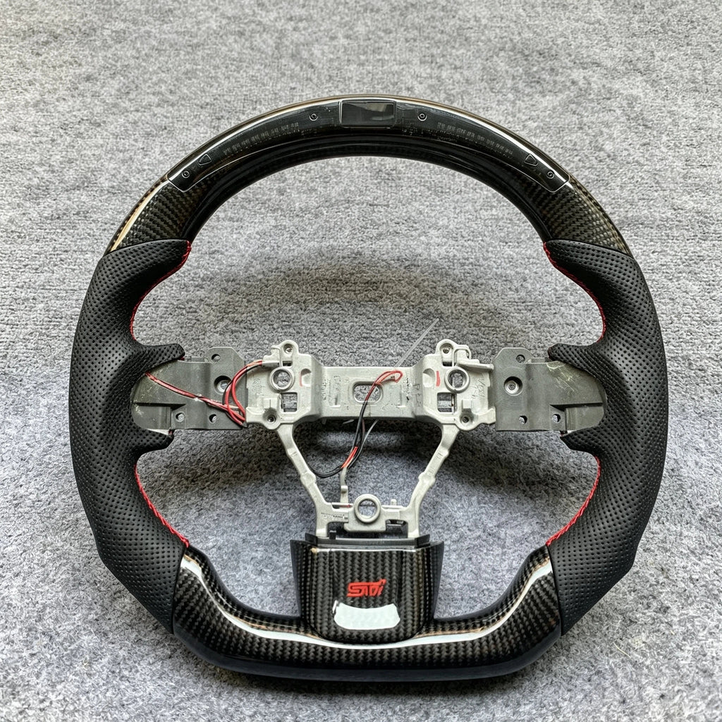 LED Carbon Fiber Steering Wheel Fits Subaru WRX / STI 2015+