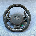 LED Forged Carbon Fiber Steering Wheel For Lexus IS250 IS350 2014–2026