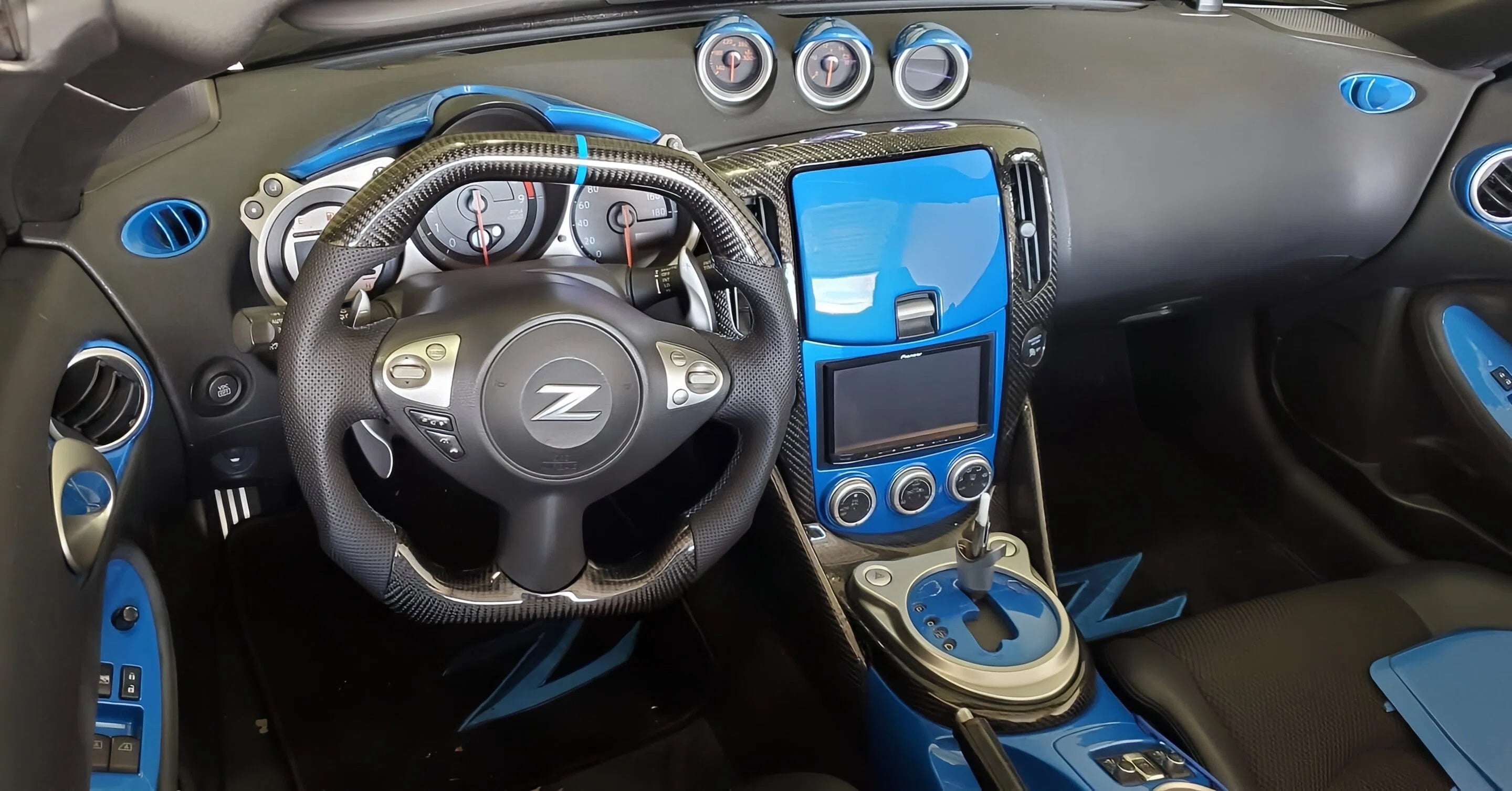 Flat Top and Flat Bottom Carbon Fiber Steering Wheel Fits Nissan 370Z 2009-2020