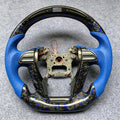 LED Blue Forged Carbon Fiber Steering Wheel Fits Honda 8th Gen Accord