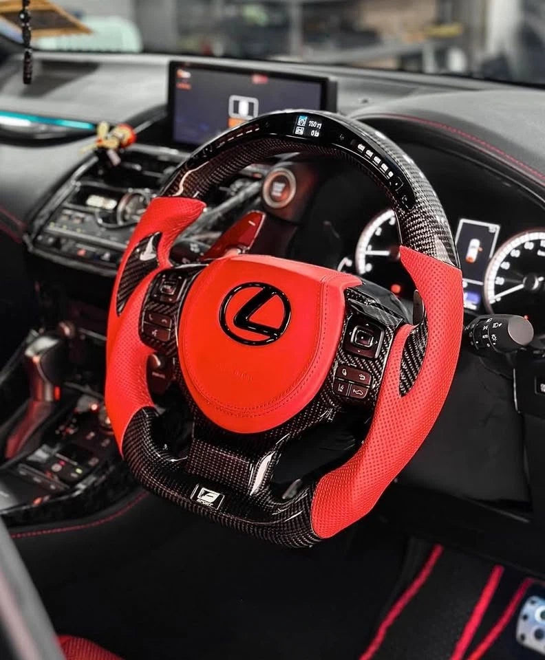 LED Carbon Fiber Steering Wheel Fits Lexus NX