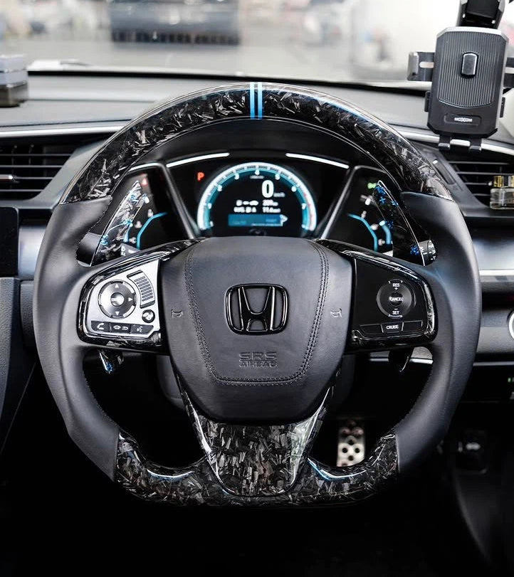 Forged Carbon Fiber Steering Wheel Fits Honda Civic FC 10th Gen Sedan