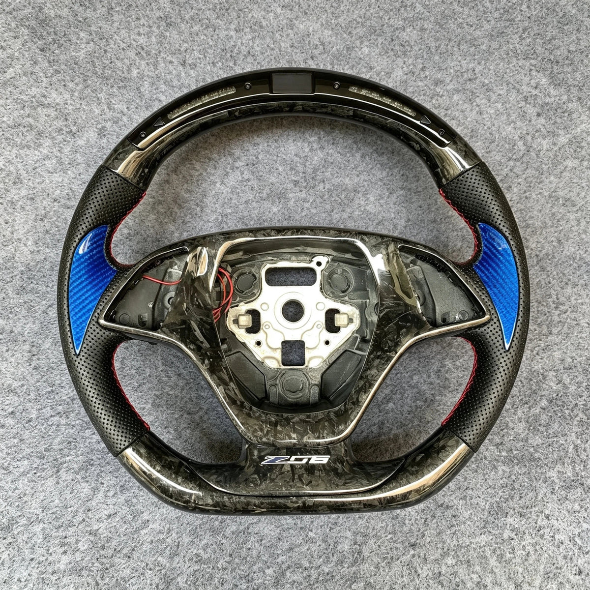 LED Forged Carbon Fiber Steering Wheel Fits Corvette C7 2014-2019