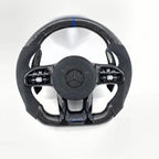 809 AMG Alcantara Carbon Fiber Steering Wheel for Mercedes W205 C-Class, W213 E-Class, X253 GLC & C257 CLS