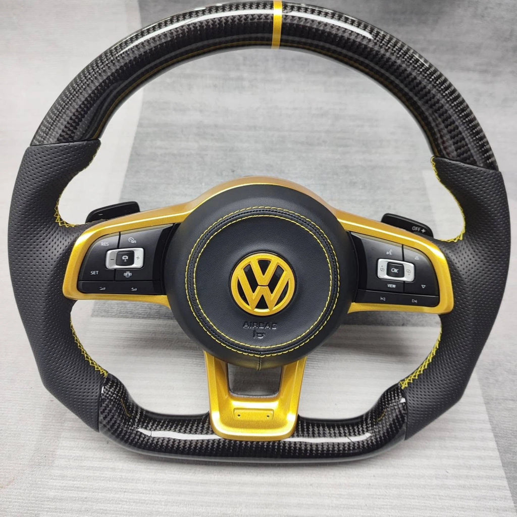 Custom Carbon Fiber Steering Wheel for VW Golf MK7 GTI / Golf R