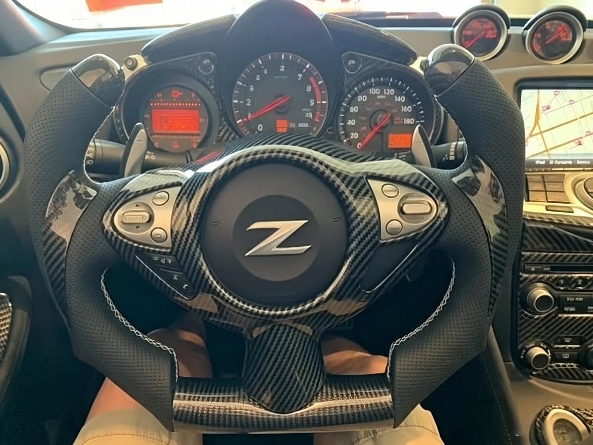 F1 Style Carbon Fiber Steering Wheel Fits Nissan 370Z  Nismo/Juke/Z34 /Maxima 2009-2020