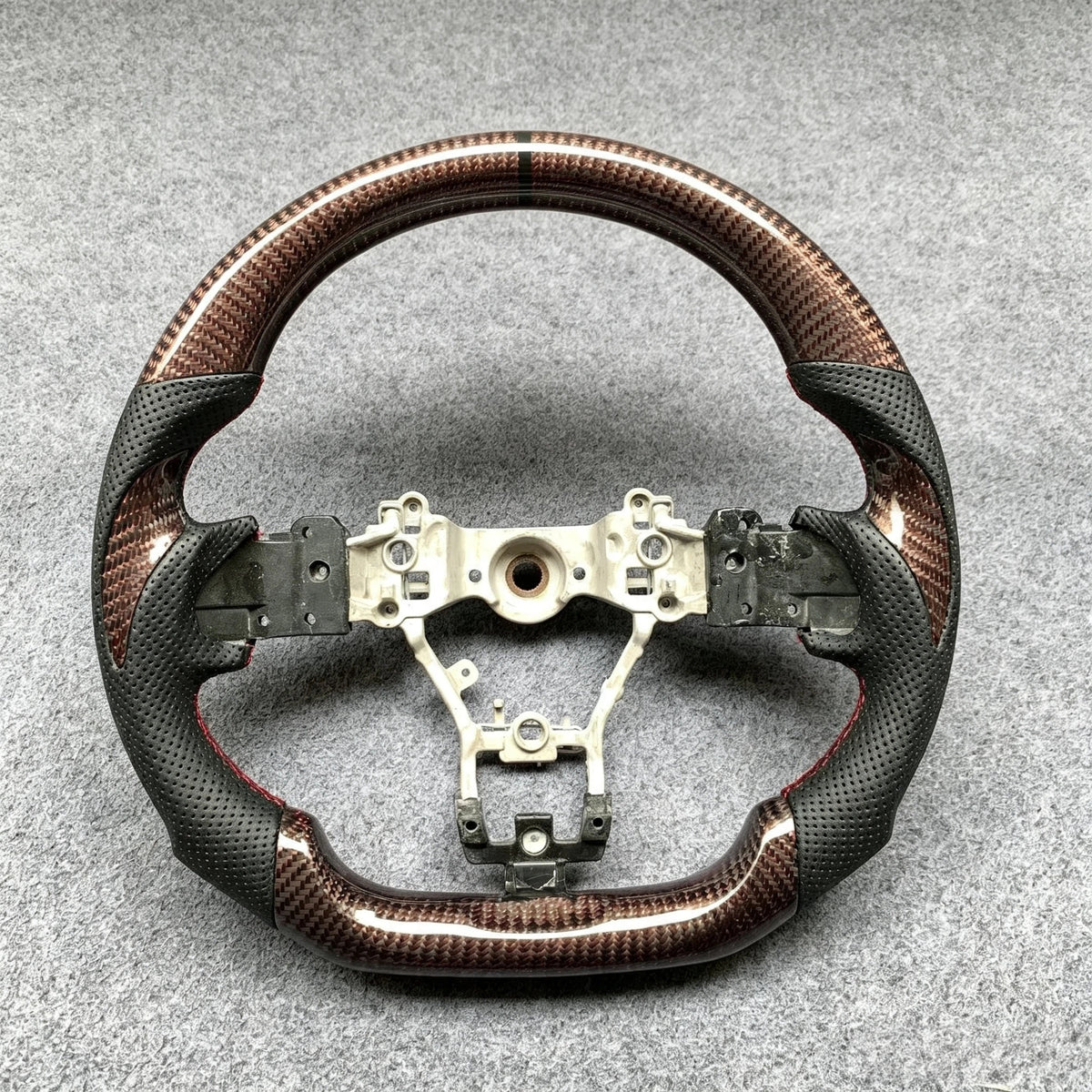 Red Carbon Fiber Steering Wheel Fits Subaru WRX STI 2015-2021
