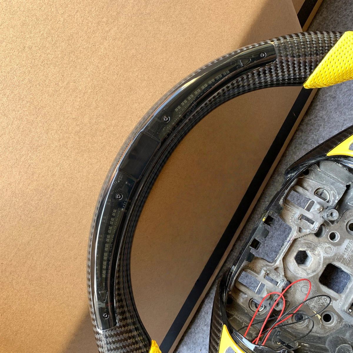 LED Carbon Fiber Steering Wheel Fits 2013-2018 Ford Fusion / Mondeo / Edge